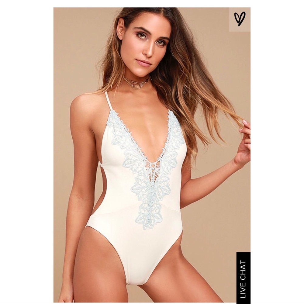 Blue Life Eclipse cream one piece swimsuit